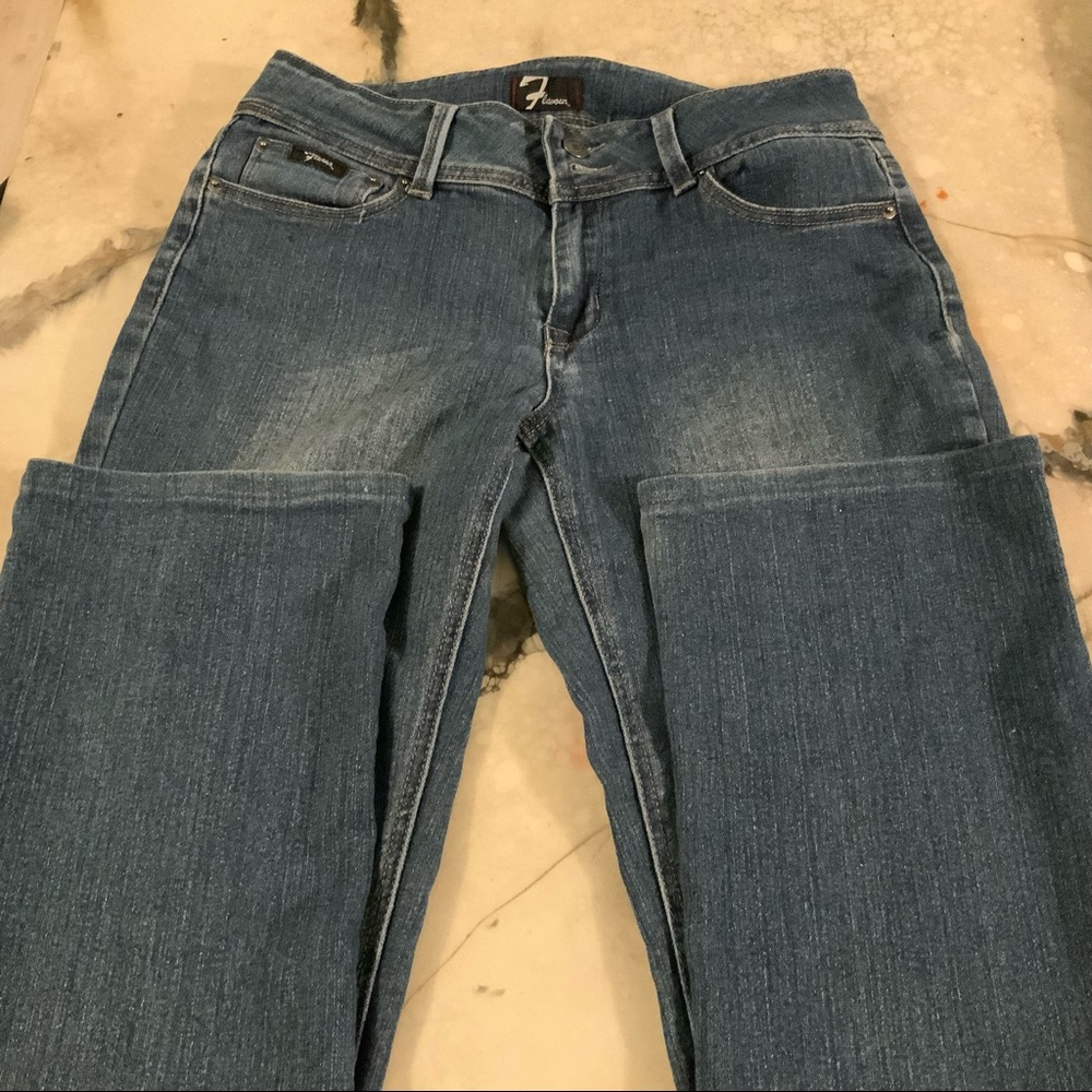 FLAVOUR BUBBLEGUM JEANS DARK BLUE SZ 12